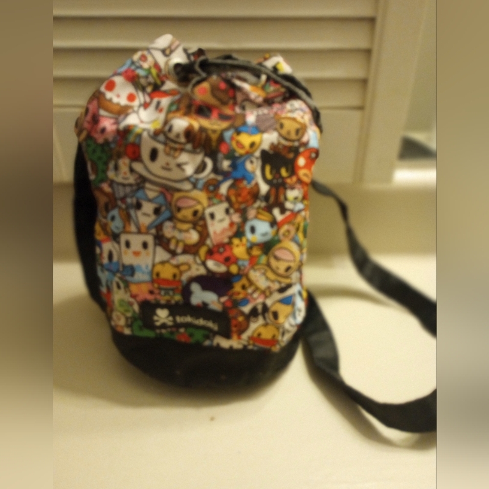 Tokidoki Drawstring Crossbody Shoulder Bucket Bag